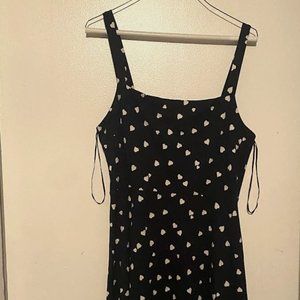 Socialite knee-length dress (dark blue, size L)